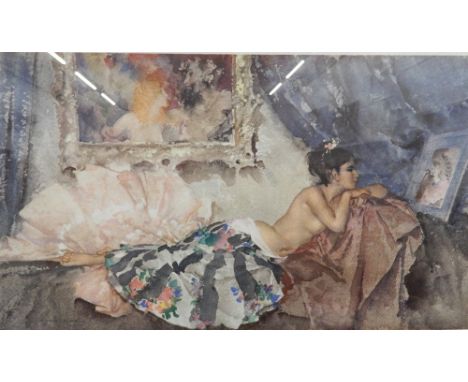 WILLIAM RUSSELL FLINT (1880-1969) British, Corisande, limited edition print, numbered 558/850, framed and glazed. 50 x 31 cm.