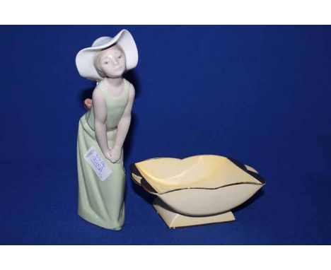 LLADRO FIGURE, BURLINGTONWARE CHARACTER JUG AND OTHER CERAMICS