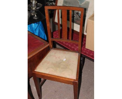 LEATHER TOPPED COMMODE AND A BEDROOM CHAIR