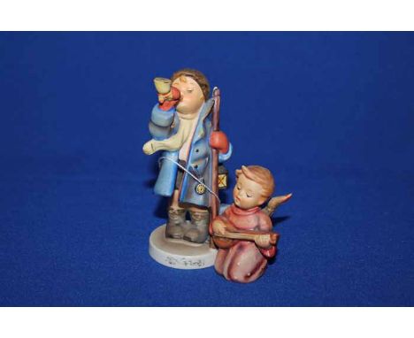GROUP OF FOUR HUMMEL FIGURESeach modelled playing a musical instrument