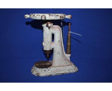 VINTAGE MILK CHURNER AND A RING SIZING MACHINE