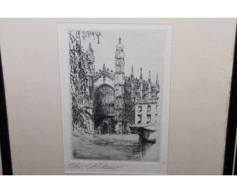 LOT OF SIX ETCHINGS BY VARIOUS ARTISTSincluding Alexander Roy Gibson, Bryden, Edward S CherryLargest image size 38cm x 37.5cm