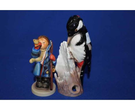 GROUP OF GOEBEL FIGURESto include a young child, some modelled as birds; together with Border Fine Arts figure group 