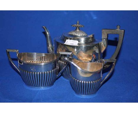 THREE PIECE PLATED TEA SERVICE