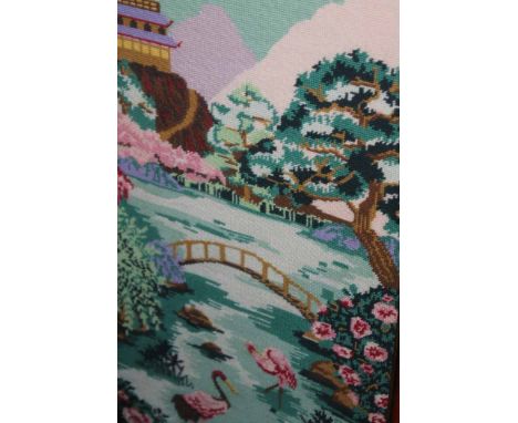 ORIENTAL FRAMED TAPESTRY