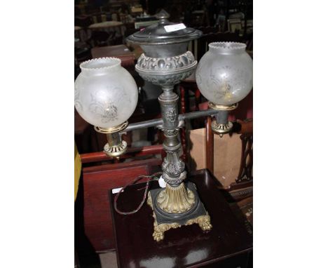 ONE REPRODUCTION METAL LAMP