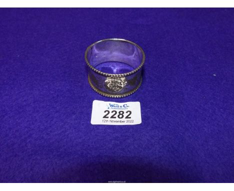 A Silver napkin ring, Birmingham, 1876, 22 gm.