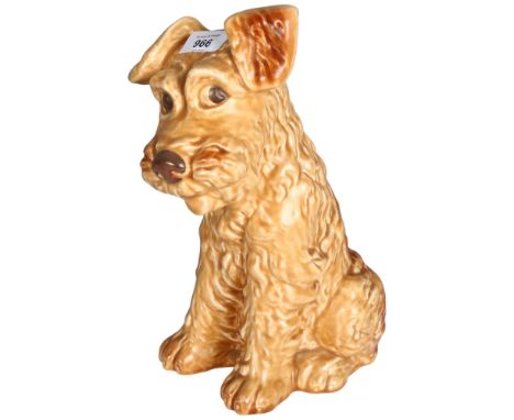 SYLVAC - a brown Terrier ceramic figure, ref. 1380, H28cm 