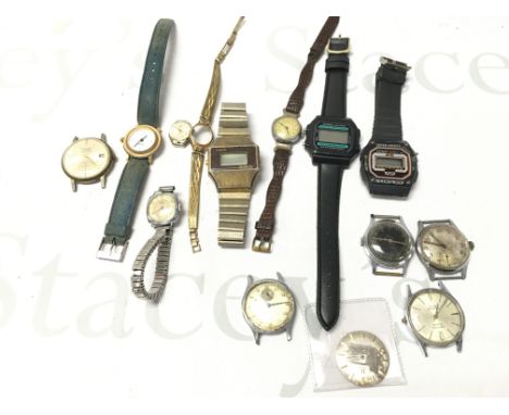 A Collection Of Vintage Watches Including A Hudson 21 Jewles Date O Matic. Sekonda 18 Jewles. Smiths De Luxe. Medana Lever 17