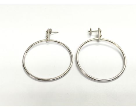 A pair of 18ct white gold Louis Vuitton earrings. 11.80g