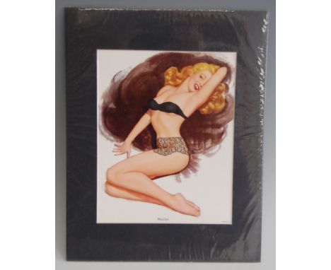 Marilyn Monroe interest - 'Marilyn' circa 1954 lithograph, a Thompson studio sketch on white background, 24 x 19cm