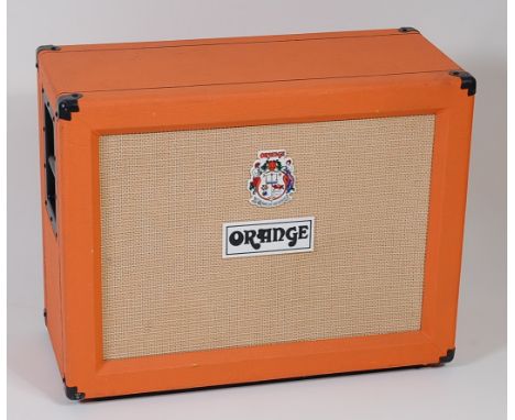 An Orange lead guitar speaker cabinet/amp, having two Vintage 30 Celestion speakers, 66 x 52cm   Condition Report / Extra Inf