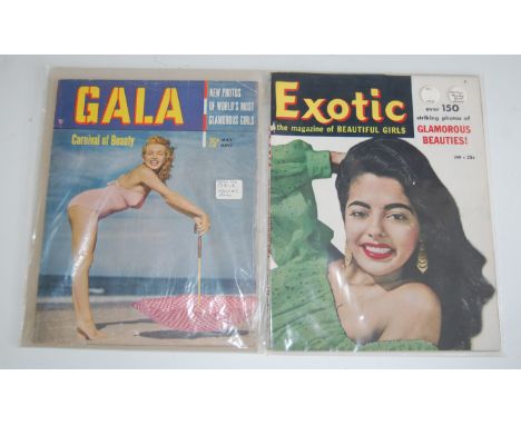 Marilyn Monroe interest - 1950 January issue of Exotic Magazine No.1 featuring Marilyn Monroe on back cover; 1950 May/June is