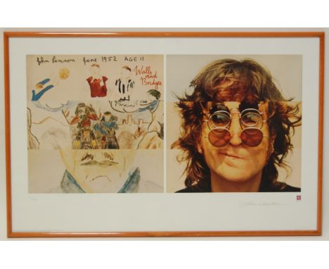 John Lennon, Walls and Bridges lithograph poster, limited edition 1912/2500, dated 1995, 85 x 54cm, framed (1)