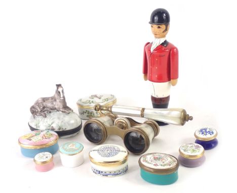 Halcyon Day and other enamel pill boxes, comprising Orient Express, Violets, The Best is Yet to Come, Bilson Enamel, Token of