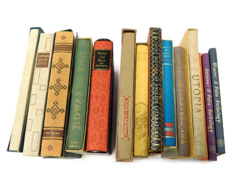 Books. Folio Society, including Stendhal Scarlet and Black, A Short History of English Literature, Pliny, A Self Portrait, Ut