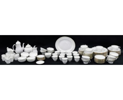 A Royal Worcester Contessa pattern part tea, coffee and dinner service, comprising eleven coffee cans, twelve saucers, milk j