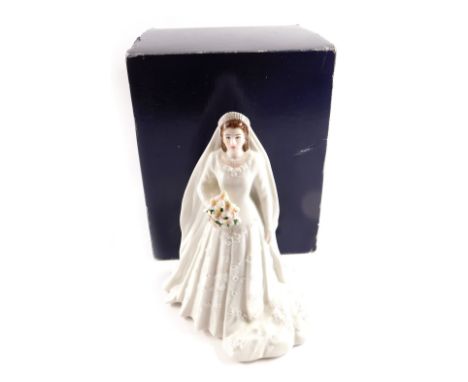 A Royal Worcester figure of Her Majesty Queen Elizabeth II and His Royal Highness The Duke of Edinburgh Diamond Wedding Anniv