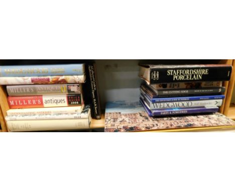 Books. Antiques and general reference, including Godden (Geoffrey) Staffordshire Porcelain, Mankowitz (Wolf) Wedgwood, The Ag