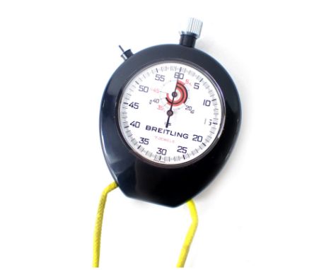 A Breitling stop watch, model 1-5, with seven dual movement, reference 051408, in travel case. 