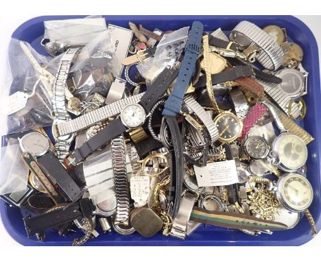 A quantity of ladies and gentleman's wristwatches and pocket watches, comprising Ingersoll pocket watches, Casio Marina Euro 