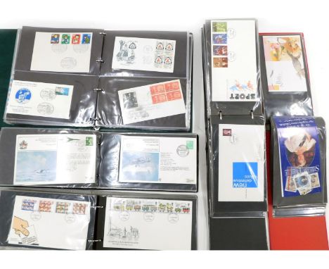 First day covers. Five albums of FDCs, including one starting 1967-1980s, others of various interest. (4 singles and 1 double