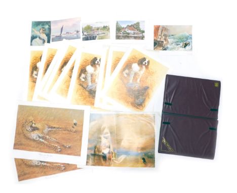 A group of loose prints, to include after Steven Roberts, The Cheetah's, unmarked print of ships, and a group of prints after