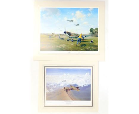 After Gerald Coulson (British, 1926-1921). Scramble, limited edition print 69/850, signed, 54cm x 69cm, together with after E