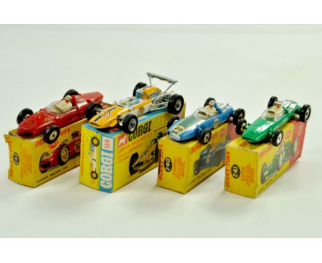 Group of Dinky and corgi racing cars. Fair to Good in fair to good boxes. Note: We are always happy to provide additional ima