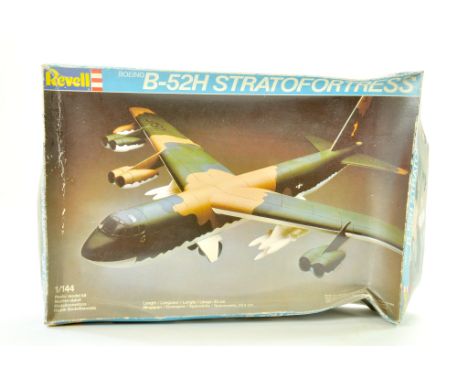 Revell 1/144 Plastic Model Aircraft Kit comprising Boeing B-52 Stratofortress. Creasing to box, but kit is complete. Note: We