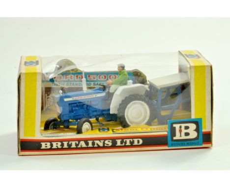 Britains 1/32 Farm issue comprising Ford 5000 Tractor, with cab. Appears very good to excellent, in good to very good box, mi