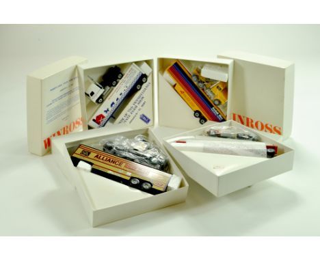 Trio of diecast truck issues from Winross. 1/64 scale. Various promotional liveries. Generally excellent with original boxes.