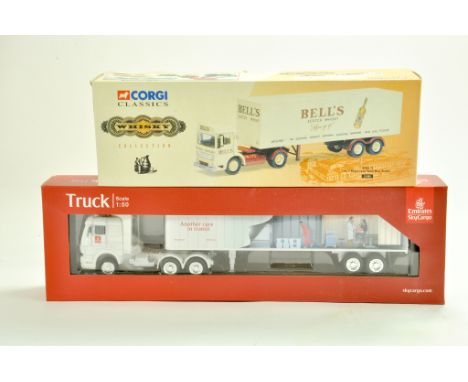 Corgi Classics Bells Whisky Diecast Truck plus hard to find Emirates Cargo 1/50 issue. Generally good to very good with boxes