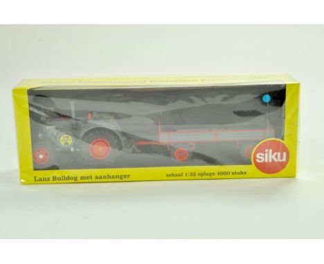 Siku 1/32 Farm issue comprising Lanz Bulldog Tractor with Trailer. HMT Limited Edition. Excellent, never removed from box. No
