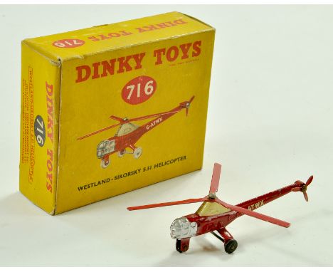 Dinky No. 716 Westland Sikorsky Helicopter. Generally very good in very good to excellent box. Note: We are always happy to p