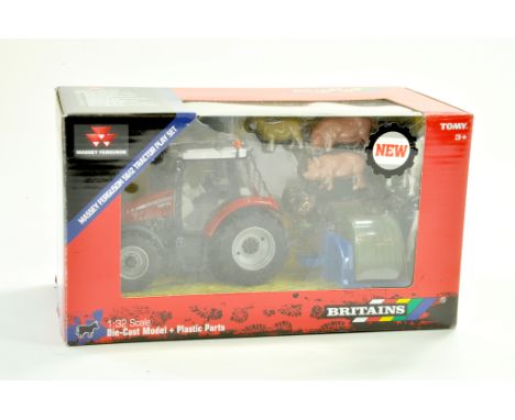 Britains 1/32 Farm issue comprising Massey Ferguson 5612 Tractor Play Set. Appears excellent in box. &nbsp;Note: We are alway