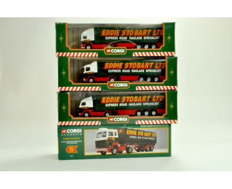 Corgi 1/64 Edde Stobart Diecast Truck Trio plus Classics 1/50 Stobart issue. Generally appear very good to excellent, with bo