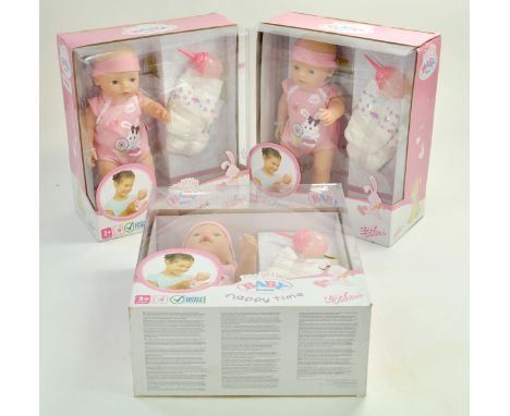 Trio of Zapf Creations Baby Born Dolls. Never removed from boxes, as new.  Note: We are always happy to provide additional im