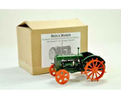 Malc's Models 1/16 Farm issue comprising Hand built Fordson Standard Tractor in green, with narrow wings and metal wheels. Im