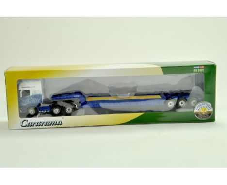 Cararama Diecast Truck issue comprising 1/50 Scania Low Loader in the livery of Stobart Rail. Very good to excellent in box. 