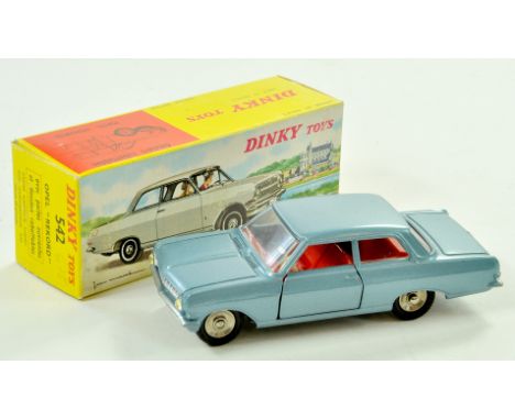 French Dinky No. 542 Opel Rekord. Metallic steel blue, red interior with silver trim. Very good to excellent, little or no ag