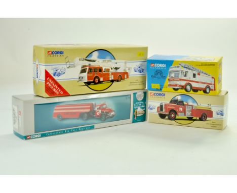 Corgi Diecast truck issues comprising mostly Fire Engine related Models. Excellent in boxes.  Note: We are always happy to pr