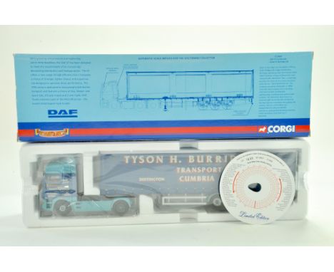 Corgi Diecast Truck issue comprising No. CC13603 DAF CF Curtainside in the livery of Tyson Burridge. Appears Excellent with B