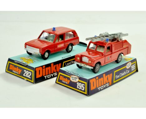 Duo of Dinky Diecast fire related vehicles. Excellent with plinths. Note: We are always happy to provide additional images fo