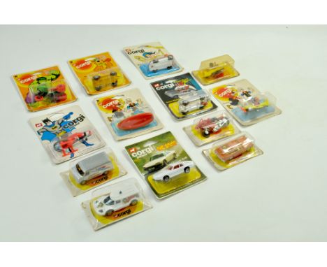 An interesting group of Carded Corgi Diecast comprising various issues including TV Related, The Saint, Batman, etc. Generall