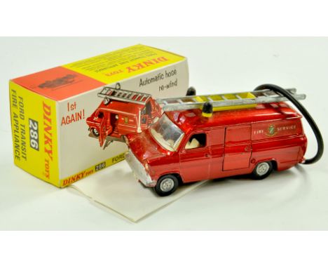 Dinky No. 286 Ford Transit Fire Appliance. Generally very good in very good to excellent box. Note: We are always happy to pr