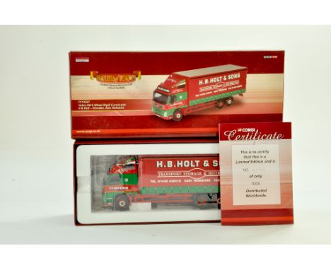 Corgi 1/50 diecast truck issue comprising No. CC13527 Volvo FM Rigid Curtainside in the livery of H Holt. Excellent in box.  