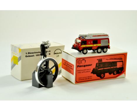 Conrad MAN Vintage Engine Model plus Scratch Built Pinzgauer Fire Appliance Truck. Excellent in Boxes. &nbsp;Note: We are alw