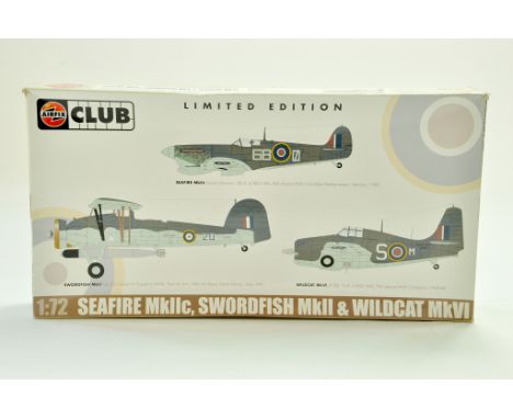Airfix 1/72 Plastic Model Aircraft Kit comprising Seafire MKIIc, Swordfish and Wildcat. Ex Trade Stock, verified complete. No