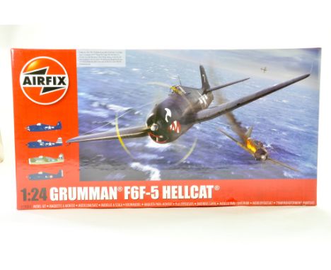 Airfix 1/24 Plastic Model Aircraft Kit comprising Grumman F6F-5 Hellcat. As New. Verified complete. Note: We are always happy